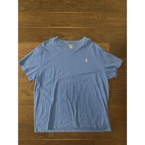 Polo Ralph Lauren Men's XL Blue Pony V-neck Classic T-shirt